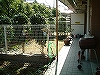 有限会社高橋建築研究所の事務所の庭｜間仕切りを取って、つながったテラス。