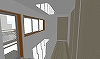 インテリア..B住居の3階の廊下と階段